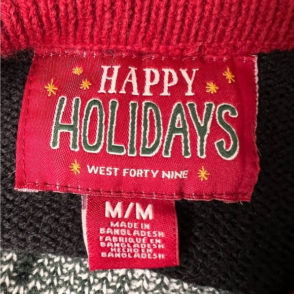 Happy Holiday Funny Ugly Christmas Sweater Size Medium - Picture 6 of 8